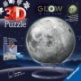 Puzzle 3D luna lumineaza in intuneric 72 piese